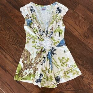 Anthropologie Floral Top